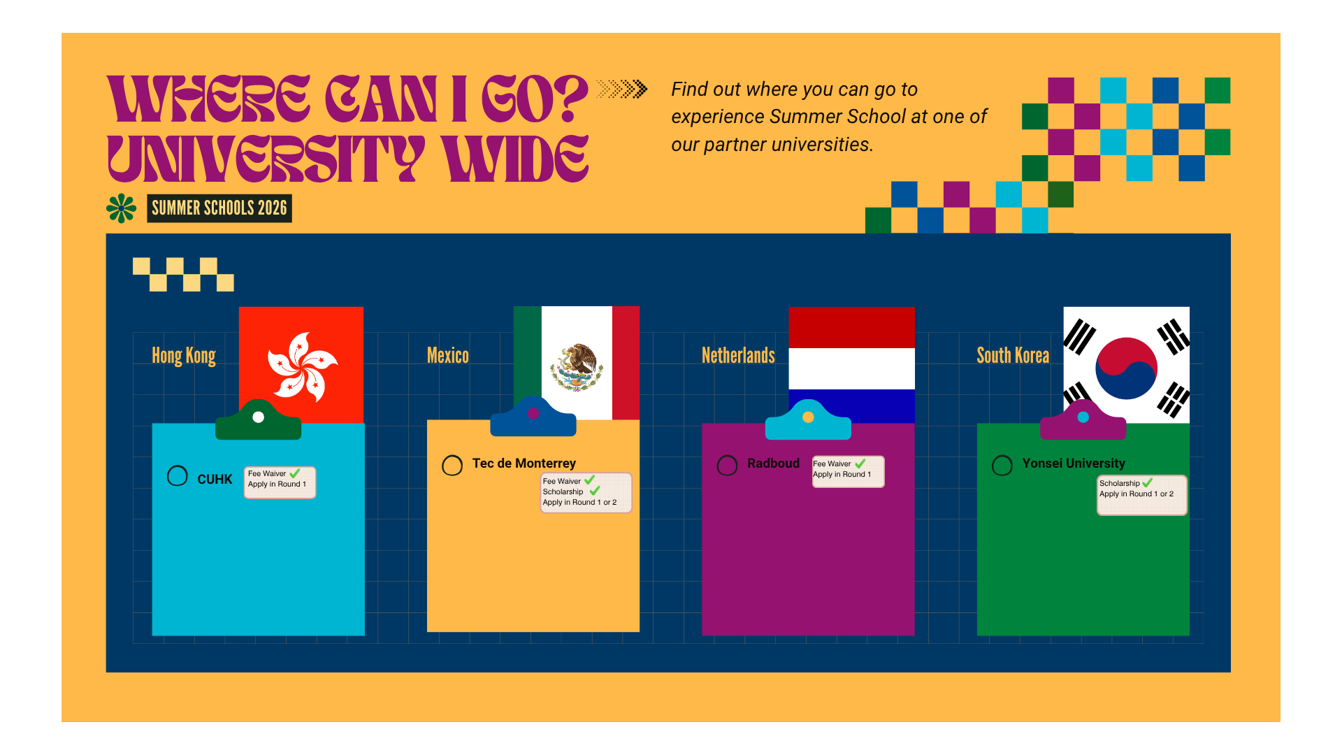 A graphic that shows where students can go from all Colleges