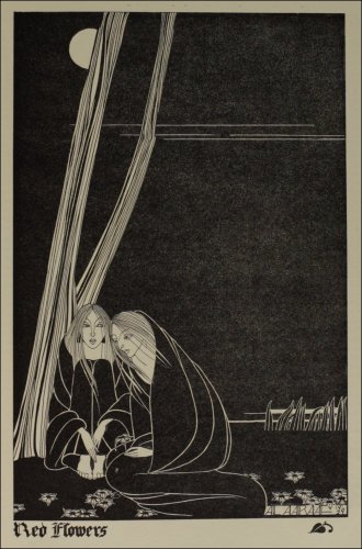 Hannah Frank's illustration, entitled 'Red Flowers', published under the pseudonym Al Aaraaf, in the Glasgow University Magazine (GUM), Vol 41 No 1 p15, 23rd October 1929. (GUAS Ref: DC 198/1/37. Copyright reserved.)