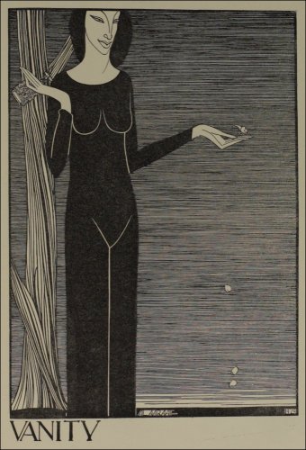 Hannah Frank's illustration, entitled 'Vanity', published under the pseudonym Al Aaraaf, in the Glasgow University Magazine (GUM), Vol 41 No 12 p343, 13th May 1930. (GUAS Ref: DC 198/1/37. Copyright reserved.) 