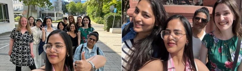 Group of international students at study trip