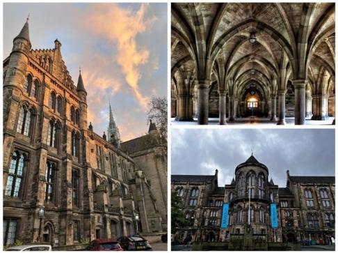 Collage of Pictures of the University of Glasgow