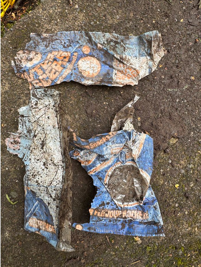Crisp packet found in trench 2, dating from the early 1980's