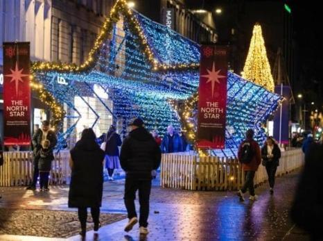 Glasgow Street during Christmas