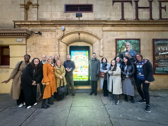 Staff from SocSci and MVLS enjoying a group trip to Jock & the Beanstalk 2025