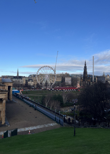 Edinburgh Christmas Market in the morning