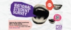 A graphic showing lips with speech bubbles. Lower left corner text reads Improve the student experience with a 10 min survey. Final year undergraduate students go to glasgow.ac.uk/NSS for a chance to win £500. Closes 30th April 2026
