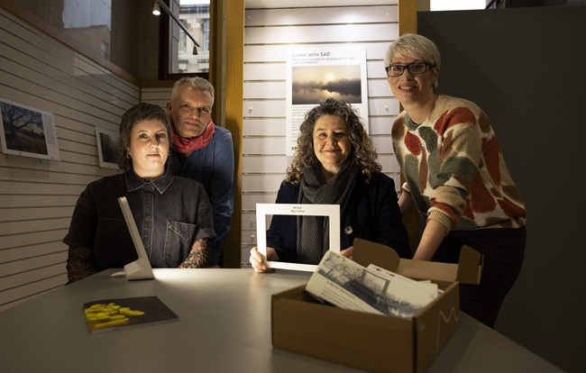 L-R Stef McCartney Libraries and Communities Officer with Glasgow Life Libraries; Professor Hayden Lorimer of the University of Edinburgh; Professor Hester Parr, of Glasgow University’s School of Geographical and Earth Sciences and Annmarie Galbraith, Health and Wellbeing Coordinator with Glasgow Life Libraries