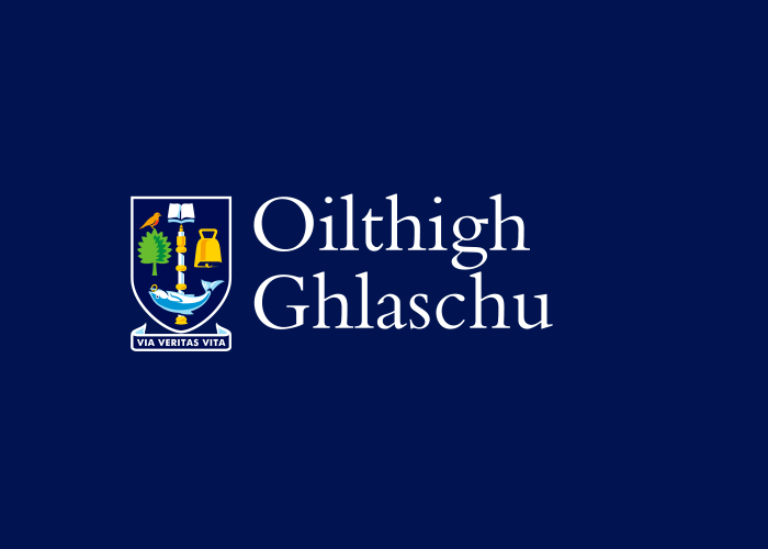 Gaelic logo white text