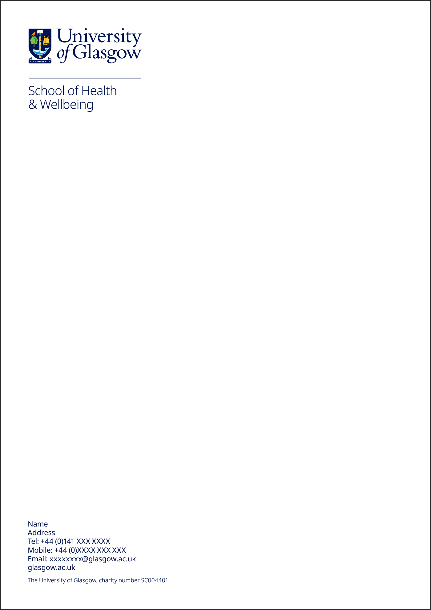 example of letterhead with sub-id
