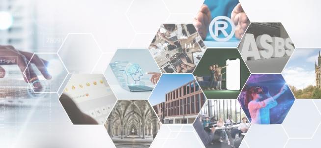 A collage of pictures representing the research in the Marketing and Consumer Behaviour cluster