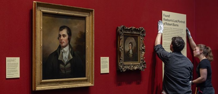 re-discovered portrait of Robert Burns by Henry Raeburn on display at the National Galleries of Scotland. Credit Nick Mailer