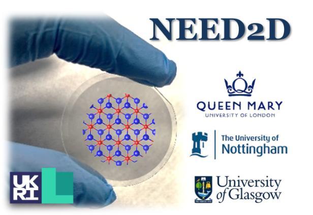A wafer with GaSe material programme grant NEED2D Glasgow
