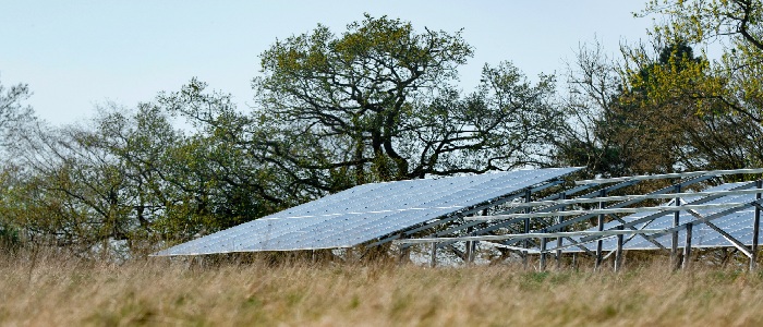 Solar panels being built