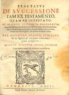 Title-page of Tractatus de successione tam ex testamento... 
(Sp Coll  Bn15-f.4) Links to more information about this book