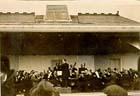 Farmer conducting Sunday music in Kelvingrove Park: in MS Farmer 33 (Glasgow Symphony Orchestra). Links to book of the month article.