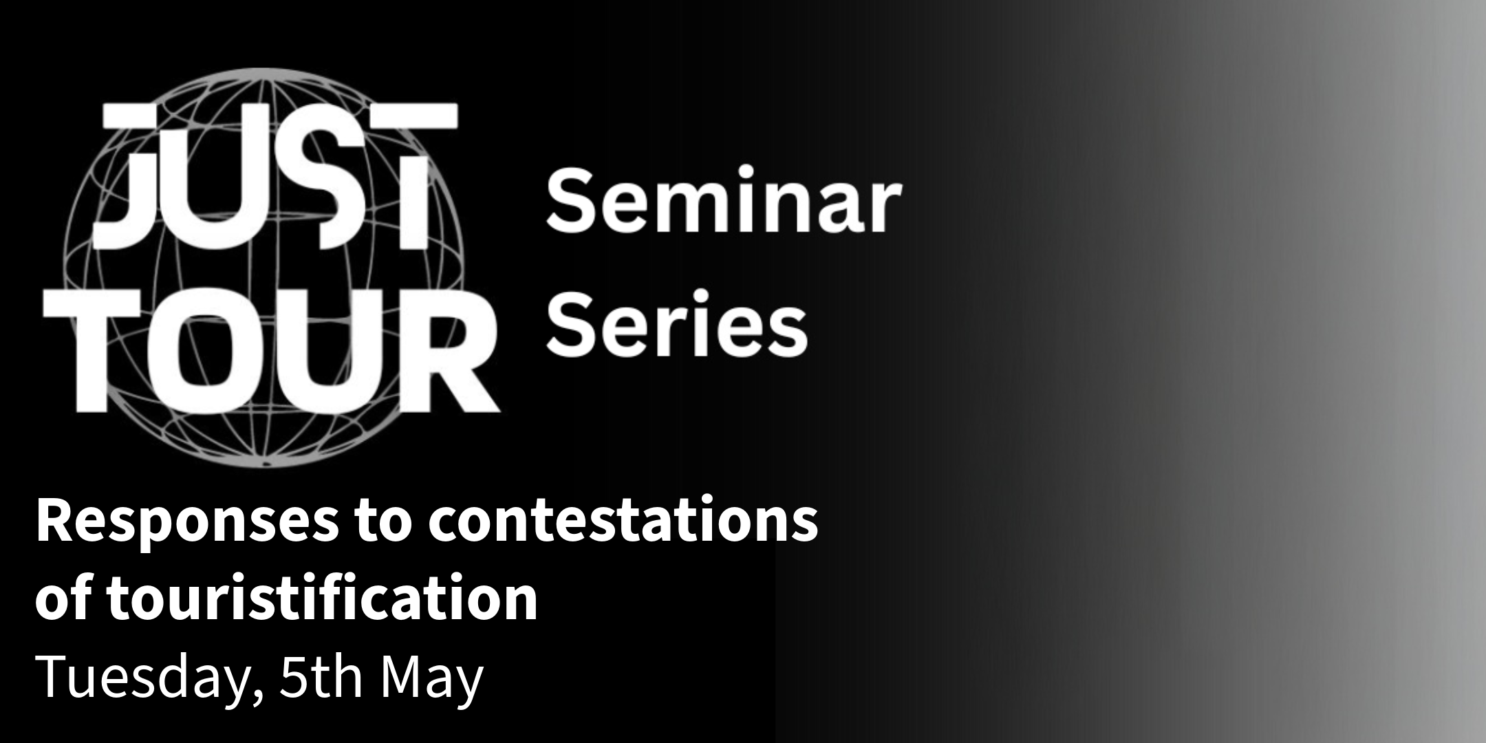 Just Tour Seminar Series 5th May logo