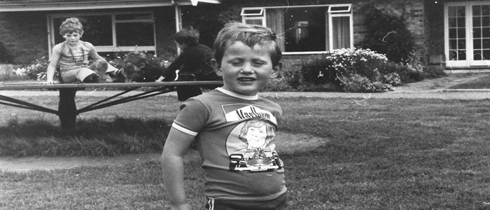 Boy wearing a Marshall F1 t shirt