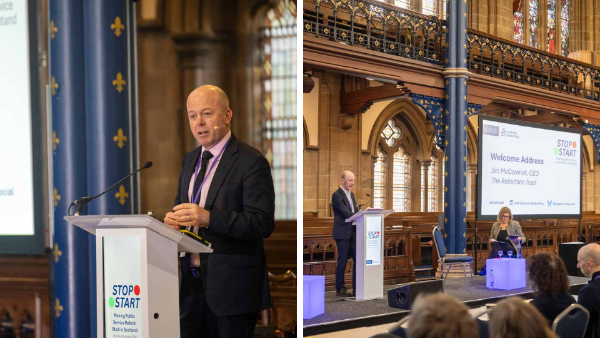 Left: Joe Griffin, Permanent Secretary, Right: Jim McCormick, The Robertson Trust