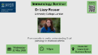 Flyer for Immunology seminar, Dr Lizzy Rosser, of which the date, time, location and title are included in the accompanying text
