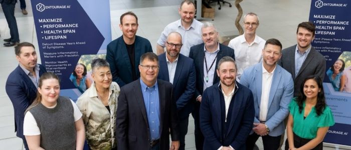 The team at spin-out Entourage AI at the launch of the new company