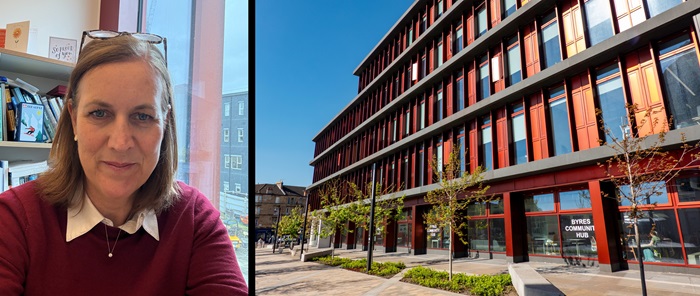Professor Emma McIntosh and the Clarice Pears building