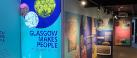 A view into the Glasgow Makes People exhibition from the entrance.