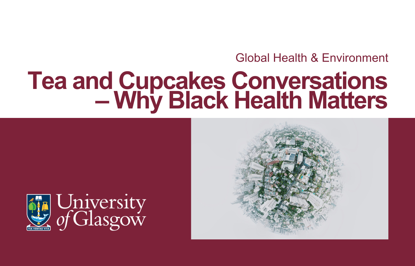 banner image for tea and cupcakes event: why black health matters