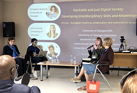 Staff taking part in a panel discussion