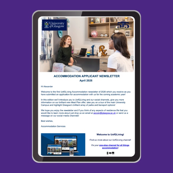 Applicant Newsletter on an iPad