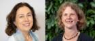 Two smiling women - Professors Frances Mair on the left and Petra Meier on the right