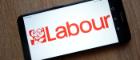 Labour Party logo displayed on smartphone