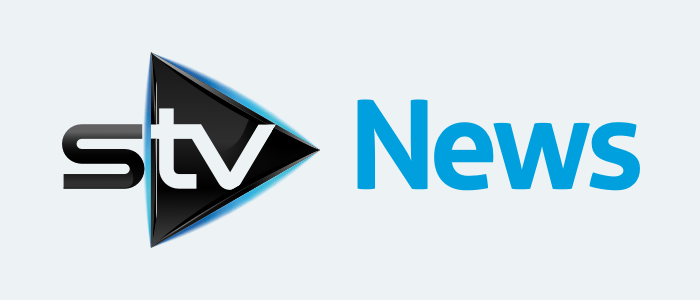STV News logo with the letters 'stv' inside a black triangular icon followed by the word 'News' in blue