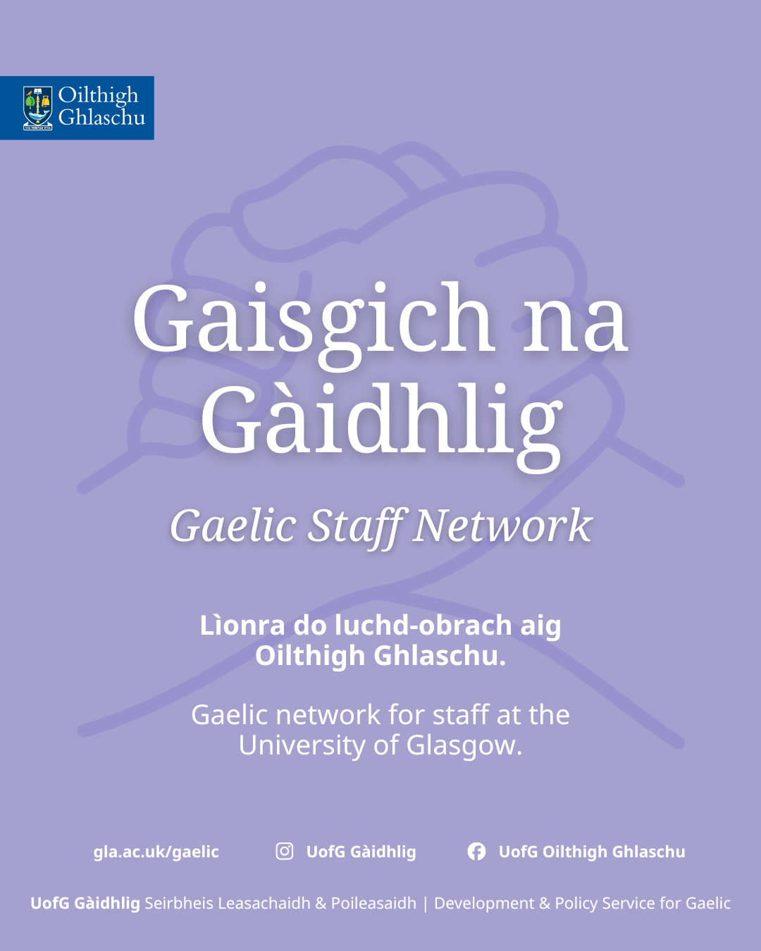 Gaelic staff network poster.