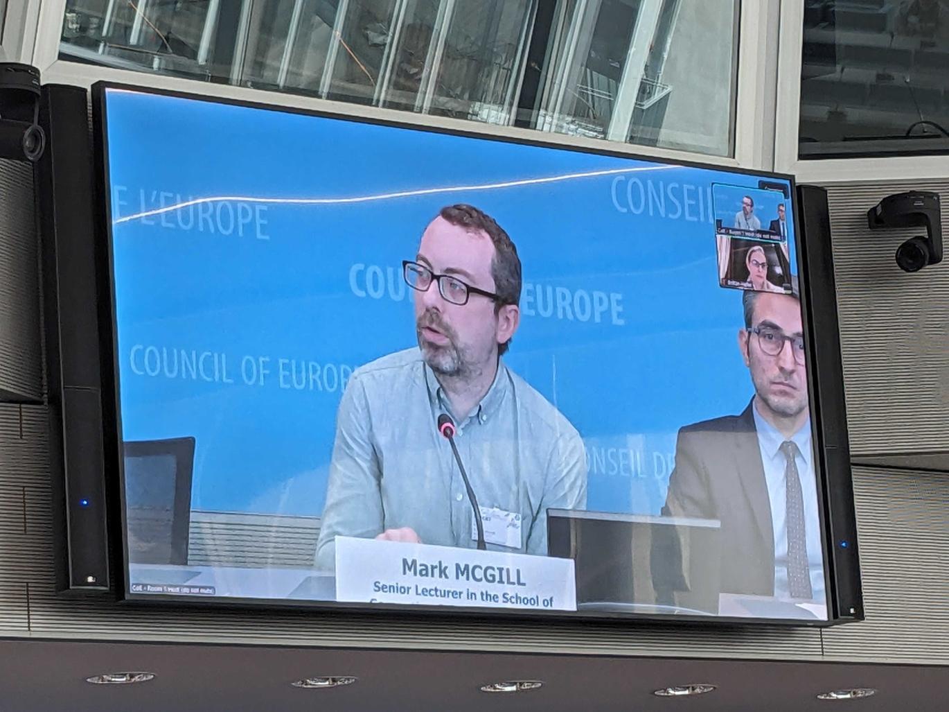 Person on a screen