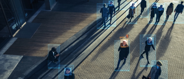 CCTV AI Facial Recognition Camera Zoom in Recognition