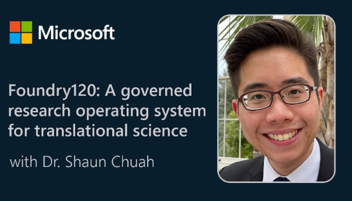 Microsoft title card for a video featuring Dr Shaun Chuah. The graphic includes the Microsoft logo, the title 