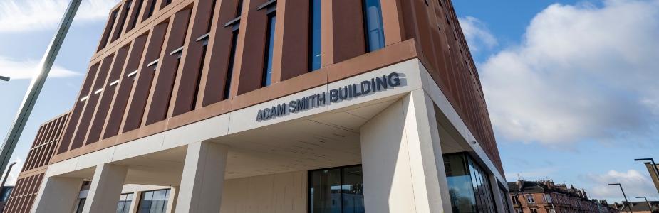 Exterior of the Adam Smith Building