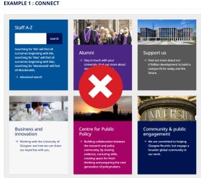 bad example of web design - too many colours