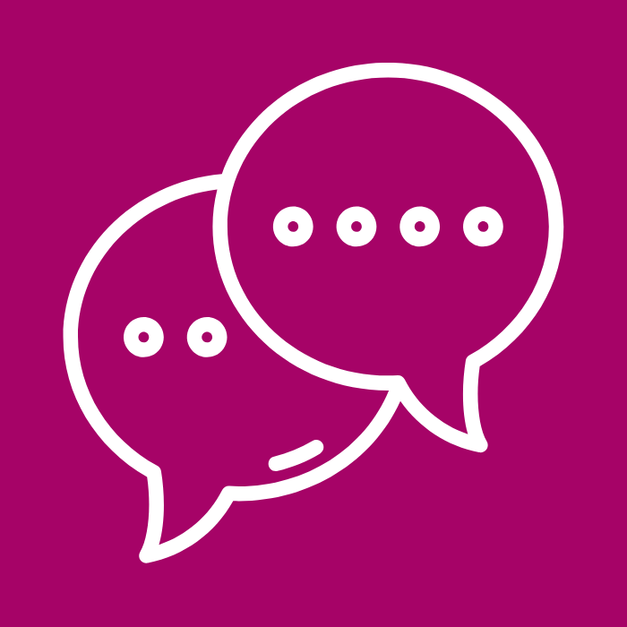Two speech bubbles