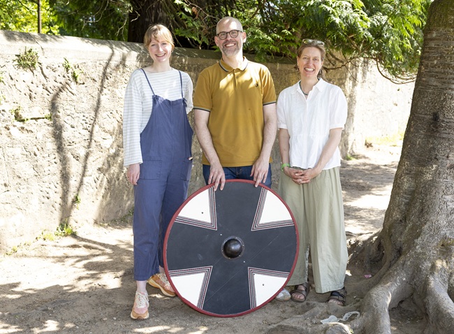Left to right Dr Lizzie Robertson, Dr Gareth Beale and Dr Nicole Smith at Hermitage Primary School, Helensburgh