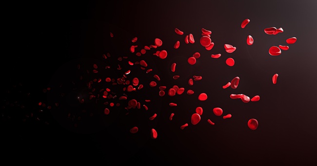 A graphic image of haemoglobin