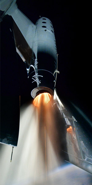 The VSS Unity leaving the Earth's atmosphere and making David Mackay the first Scot in space in 2019. Image: Virgin Galactic The VSS (Virgin Space Ship) Unity, leaving the Earth’s atmosphere and making Dave Mackay the first Scot in space in 2019.
