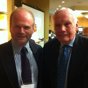 Dave meeting his hero, Neil Armstrong, in California in 2012.