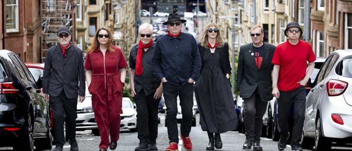 Photo caption - Left to right. Bob Anderson, Therese Martin, Marco Ferrari, David Archibald, Olivia McLean, Simon Whittle and Ronan Breslin of The Tenementals. Credit Martin Shields.