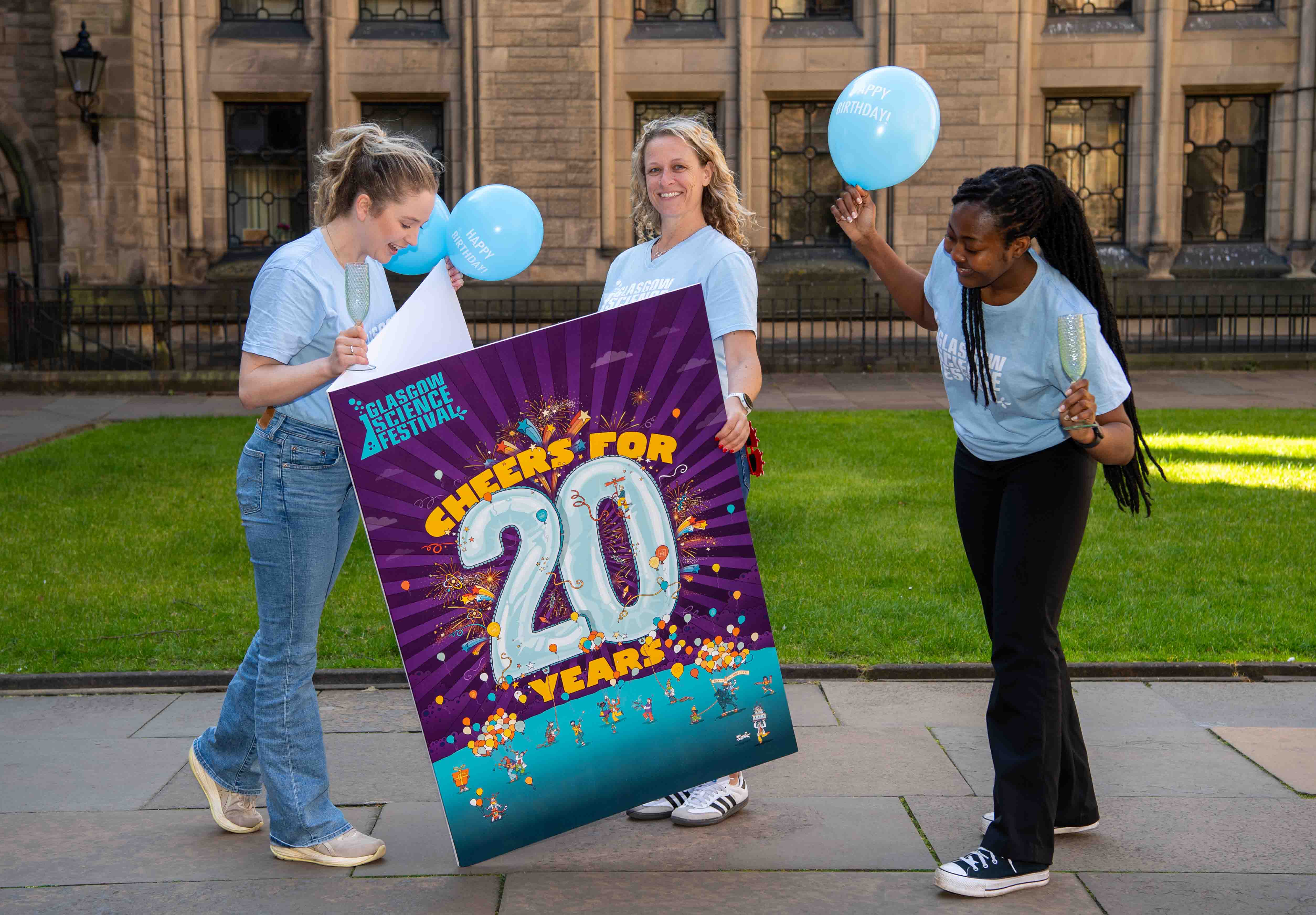 Photograph of members of the GSF team celebrating.