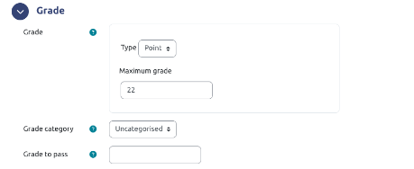 Screenshot of moodle with the title 