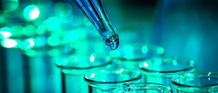 Medicine and drug discovery, images of test tubes and a pipette