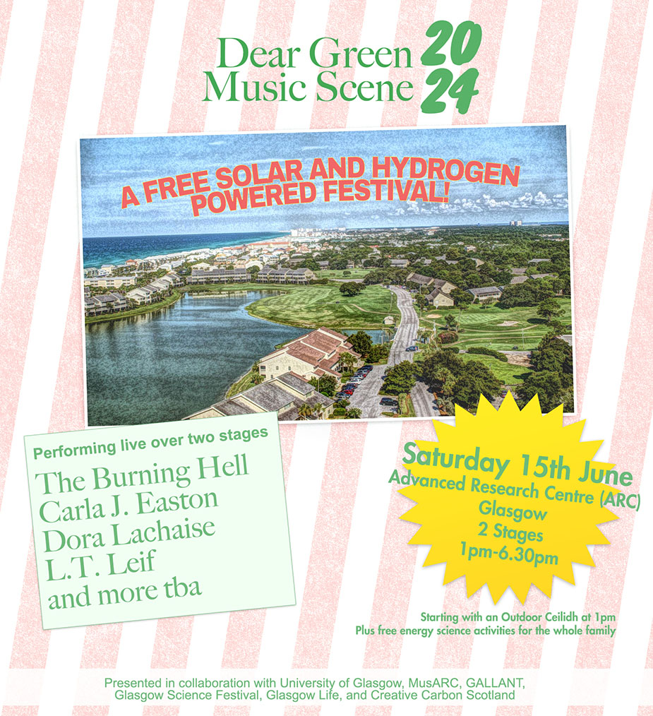 The digital flyer for Dear Green Music Scene 2024
