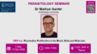 GRiPing Parasitology Seminar, Dr Markus Ganter, of which the date, time and location are included in the accompanying text.