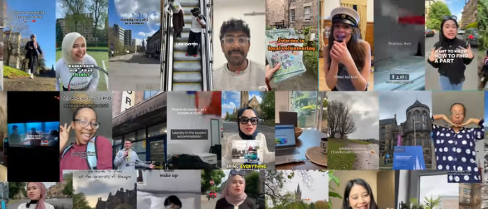a compilation of videos from UofG student content creators